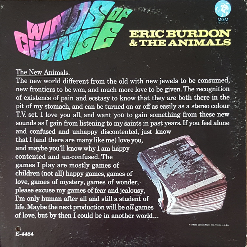 WINDS OF CHANGE by Eric Burdon And The Animals (1967)