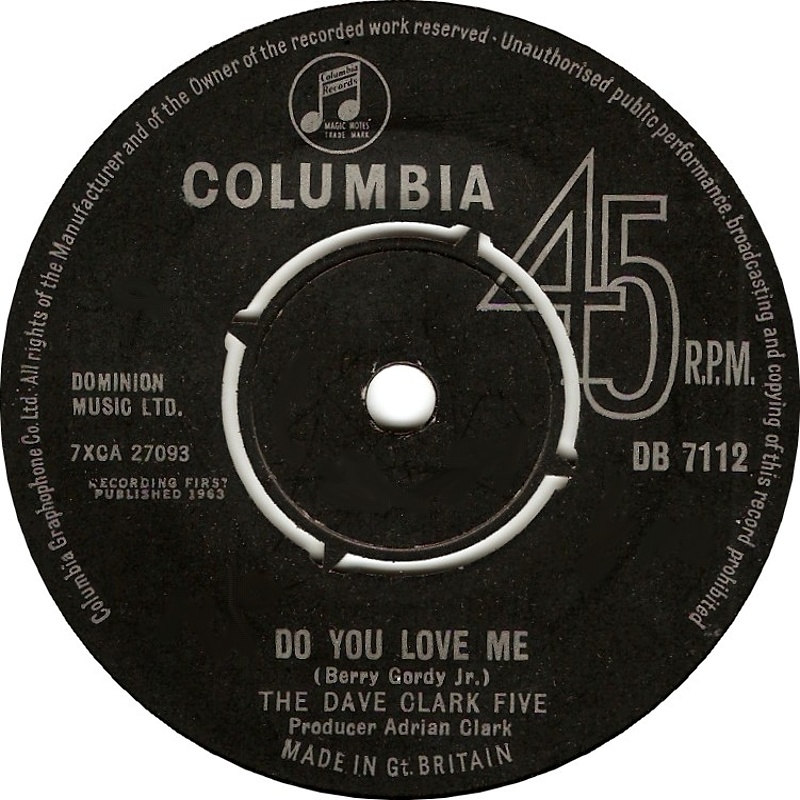 Do You Love Me / Doo-Dah (Columbia) 1963