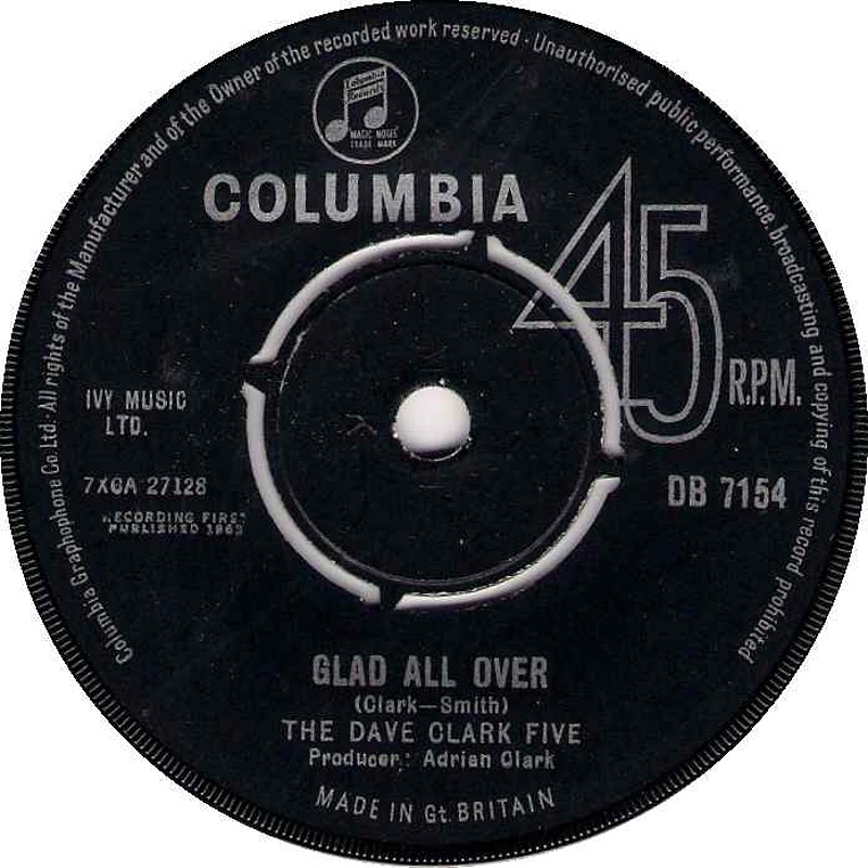 Glad All Over / I Know You (Columbia) 1963
