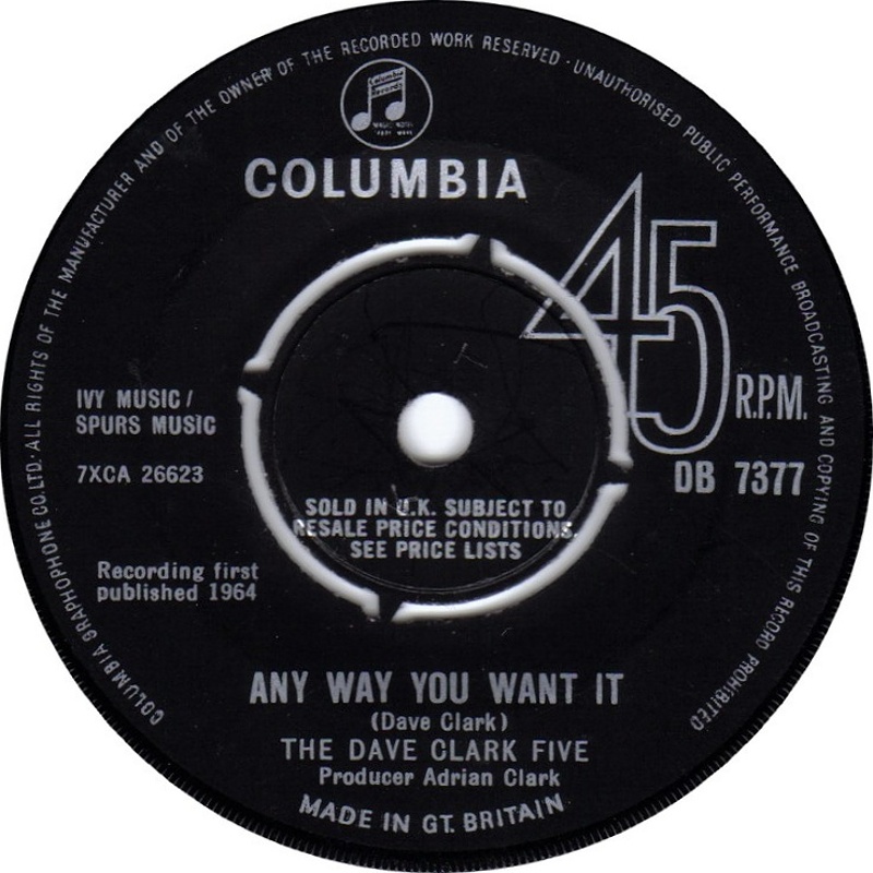 Any Way You Want It / Crying Over You (Columbia) 1964