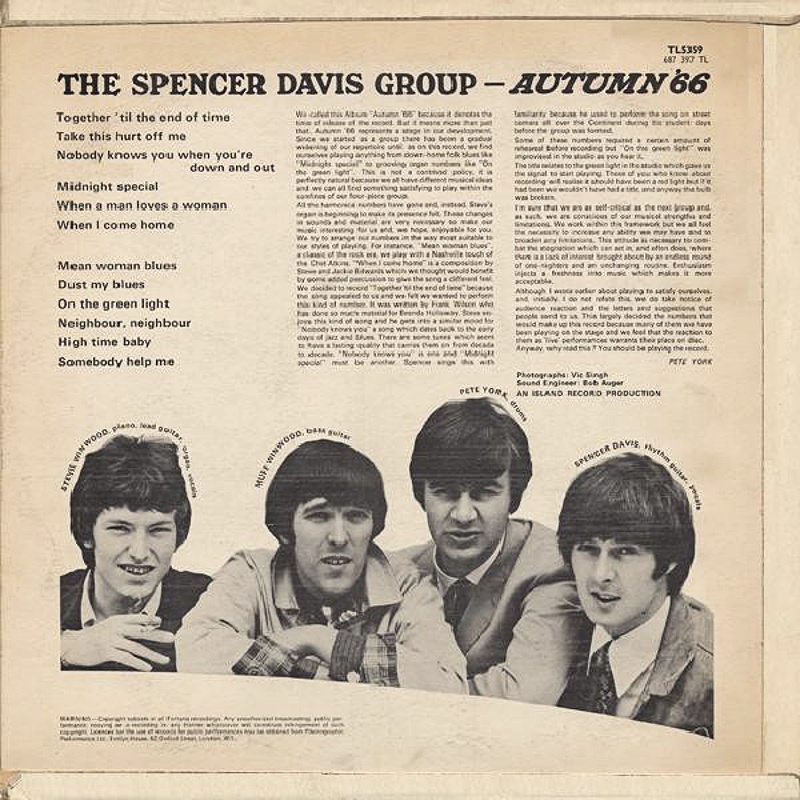 The Spencer Davis Group - AUTUMN '66 / 1966