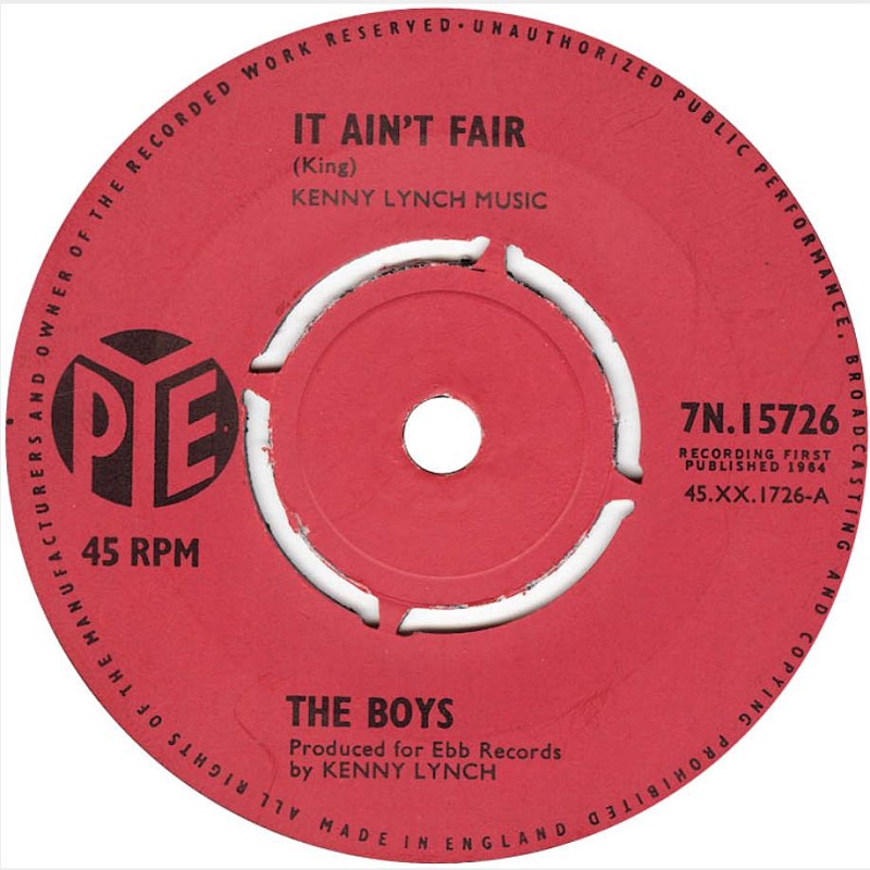 The Boys - It Ain’t Fair / I Want You (1964)