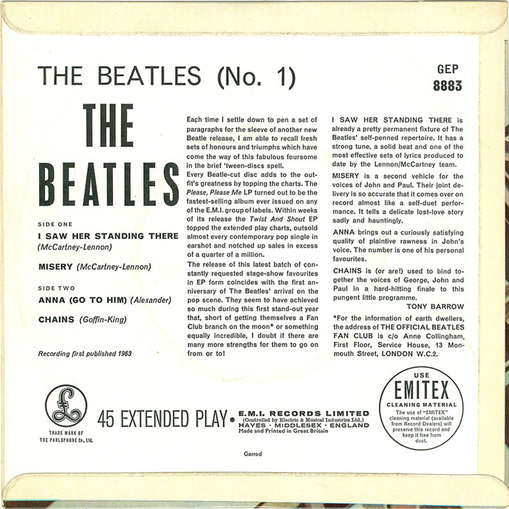 The Beatles - EP / The Beatles (No. 1) (Parlophone) 1963