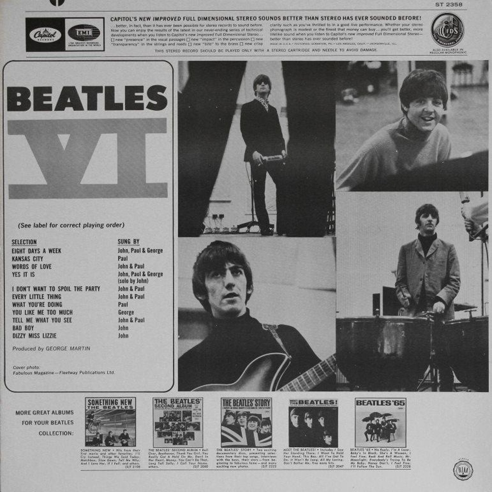 The Beatles / BEATLES VI (Capitol) 1965