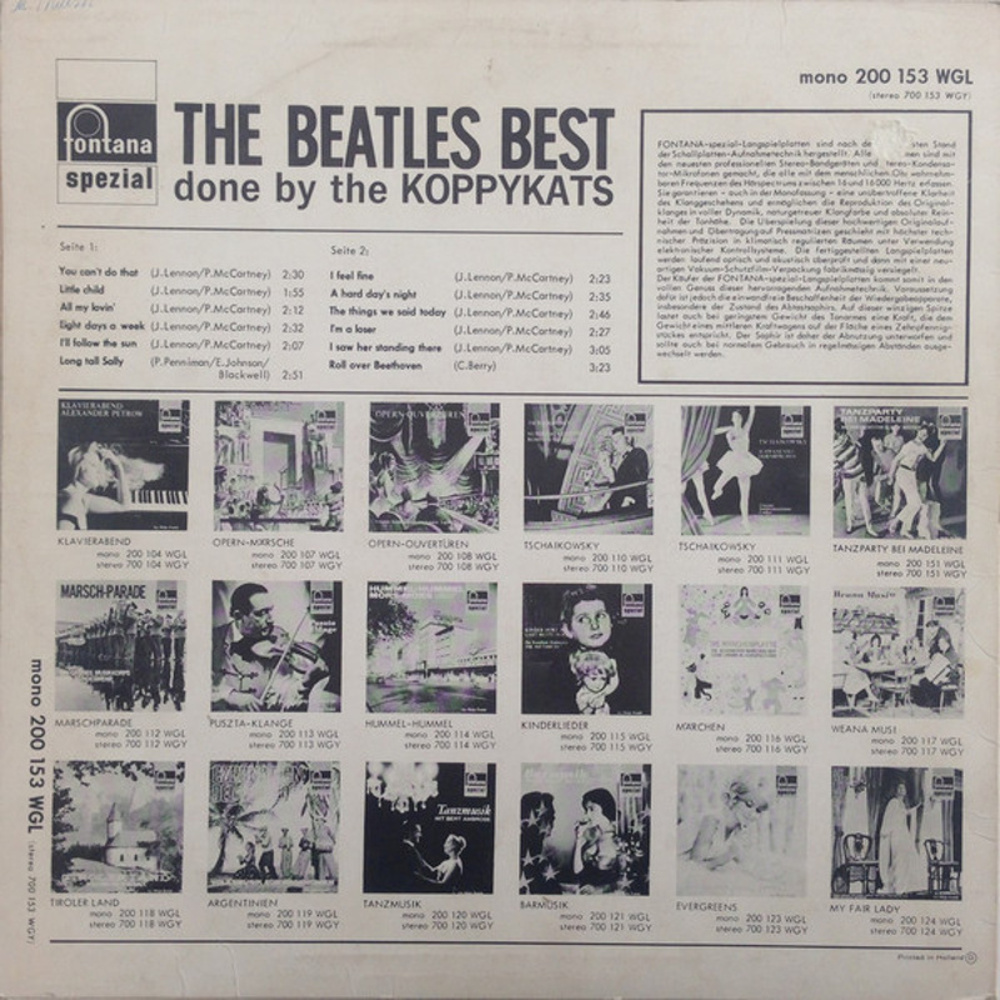 THE BEATLES BEST DONE BY THE KOPPYKATS (1966)