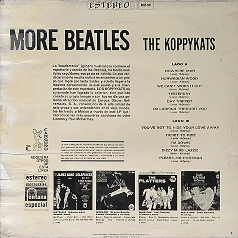 THE BEATLES BEST DONE BY THE KOPPYKATS (1967)