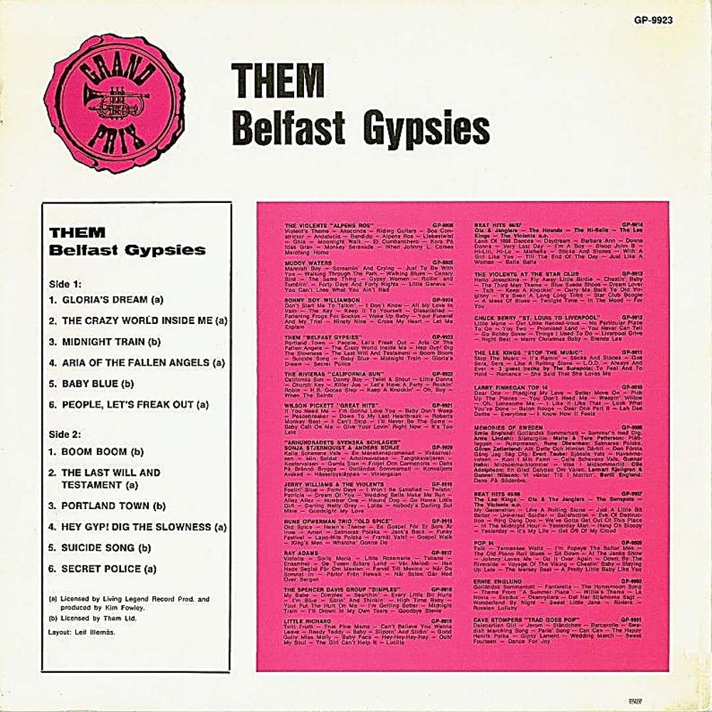 Them / BELFAST GYPSIES (Sonet Grand Prix) 1967