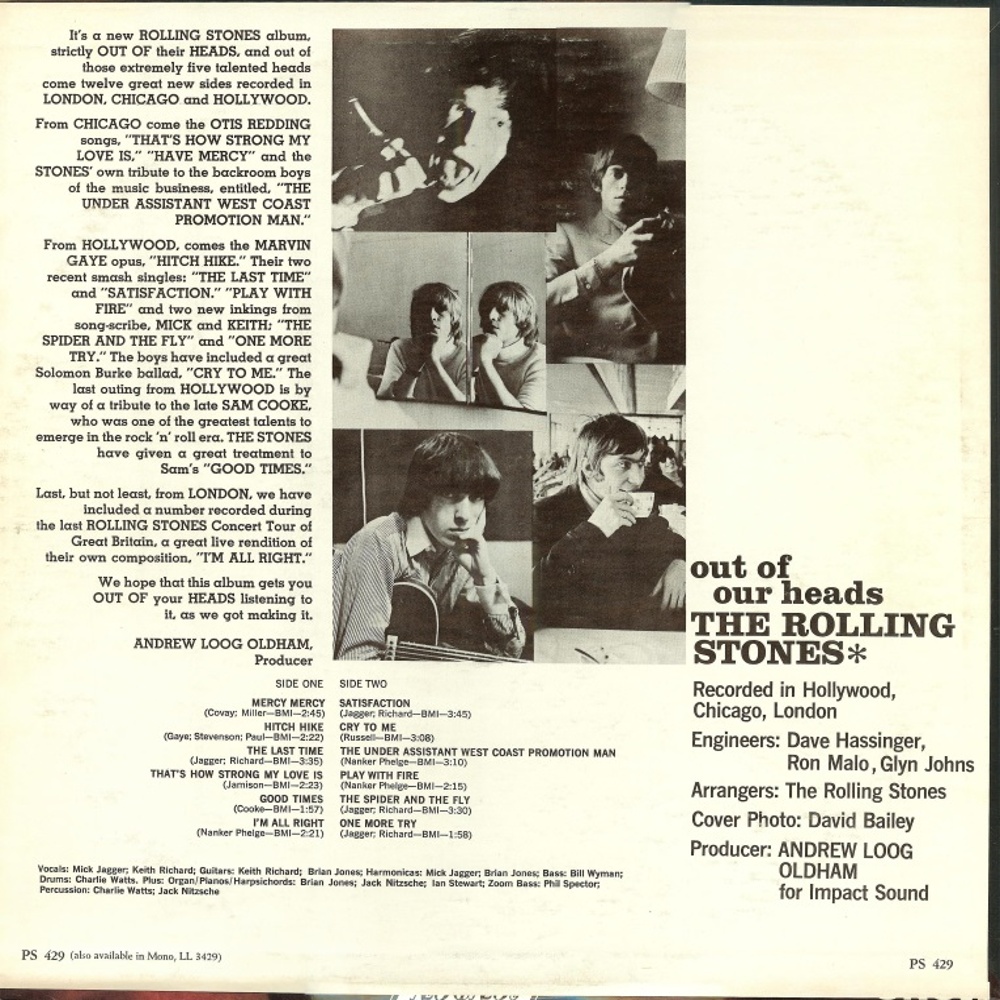 The Rolling Stones - OUT OF OUR HEADS (LP) / 1965 (London)